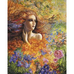 Set goblen cu diamante, cu sasiu, Briza de vara - Josephine Wall, 40x50 cm