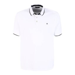 Jack & Jones Plus Tricou 'JJEPaulos' negru / alb