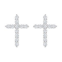 Preciosa Cercei de design din argint Tender Cross cu zirconiu cubic Preciosa 5333 00