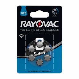 Baterii Zinc-Aer Rayovac PR675 pentru aparatele auditive - 6 buc.