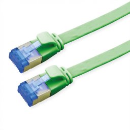 Cablu de retea RJ45 extra flat FTP cat.6A 3m Verde, Value 21.99.2143