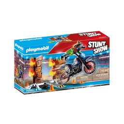 Playmobil Stunt Show 70553 - Motocicleta cu Perete de Foc (PM70553)