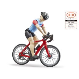 Bruder BR63110 - Figurina ciclist cu bicicleta de curse