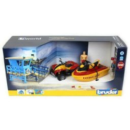 BRUDER 62780 - Statie de Salvamari cu Ambarcatiuni si Personal