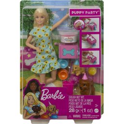 Mattel Papusa Barbie Family GXV75 - Petrecerea catelusilor
