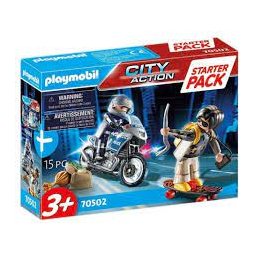 Playmobil City Action PM70502 - Urmarirea politiei cu Motocicleta #70502