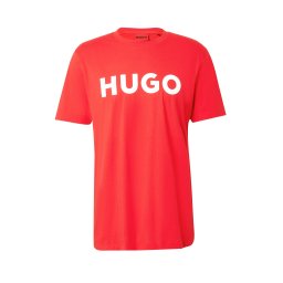 HUGO Tricou 'Dulivio' roșu deschis / alb