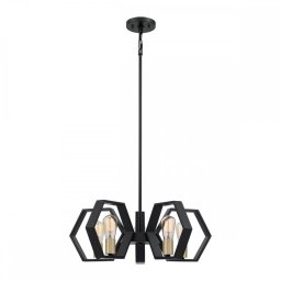 Lustra Quoizel Bismarck, negru, auriu, 5xE27, L:63,6 cm, QZ-BISMARCK5-EK