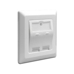 Accesoriu server Delock Keystone Junction Box 2 Port white