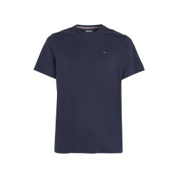 Tommy Jeans Tricou albastru închis / roși aprins / alb