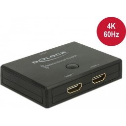 Switch KVM Comutator HDMI 2-1 bidirectional 4K 60Hz Negru