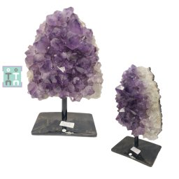 Ametist Druzy Spartura Bruta Naturala Brazilia cu Suport - 27x16x10 cm - Unicat