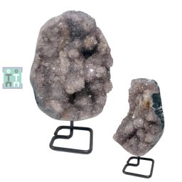 Ametist Druzy Spartura Bruta Naturala Brazilia cu Suport - 28x17x12 cm - Unicat