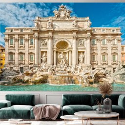 Fototapet 3D Fontana di Trevi, Roma, Italia RIT98 (Alege materialul: : Tapet Hartie Semilucios + Adeziv)