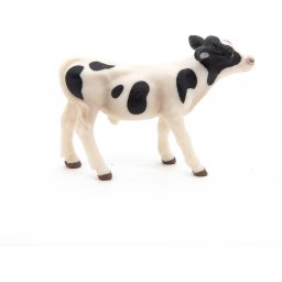 Papo Figurina Vitel Alb Cu Negru