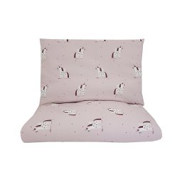 Lenjerie de pat din muselină de bumbac pentru pătuț UNICORN 2 piese EKO