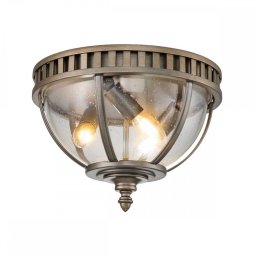 Plafonieră Kichler Halleron, bronz, D:30,5 cm, IP44, KL-HALLERON-F-BU