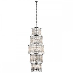 Candelabru casa scarii Piper, D:56,5 cm, 18xE14, crom, KL-PIPER-18P-PC