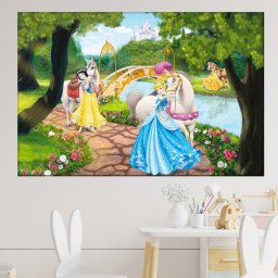 Tablou Canvas Printese cu Caluti in Padure DEBS8 (Dimensiune LxH: 105x70cm)