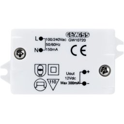 Sursa de alimentare 100/240Vac 50/60Hz - 12Vdc Gewiss Chorus GW10720