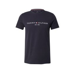 TOMMY HILFIGER Tricou albastru închis / roșu / alb
