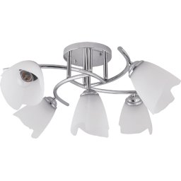 Lustra Erste Silvia Crom cu Alb 5xE27