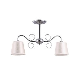 Lustra Erste Ivy Crom cu Alb 2xE27