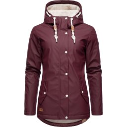Ragwear Geacă funcțională 'Marge' roșu ruginiu / roșu vin / alb