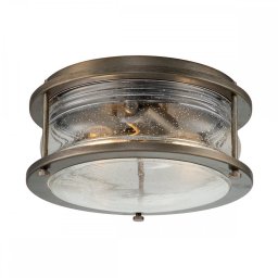 Plafonieră exterior Ashland Bay, 2xE27, D:30,5 cm, bronz, KL-ASHLANDBAY-F-BU