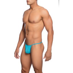 MOB Sheer T-Back Thong Aqua L/XL