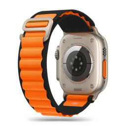 Curea Tech-Protect nylon Pro Apple Watch 42 44 45 49 mm portocaliu negru