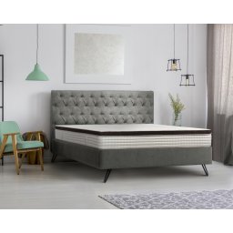 Saltea Ortopedica Green Future Perugia Organic Cotton Pocket Memory 90x200 cm, 7 zone, arcuri invelite, medie, 30 cm, anatomica, husa antialergica