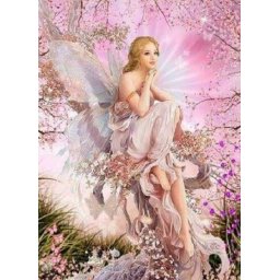 Set goblen cu diamante, fara sasiu, Zana frumoasa, 40x50 cm