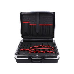 Cutie profesionala pentru scule KNIPEX Basic neechipata, 27 l, 41 pozitii de organizare si inchidere cu cifru 00 21 05 LE