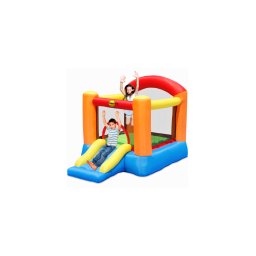 Castel gonflabil colorat cu tobogan Happy Hop, L 265 x 200 l x H 200 cm