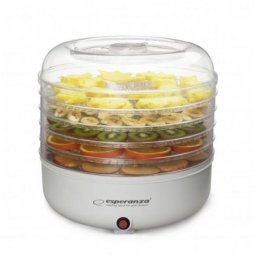 Deshidrator fructe Esperanza EKD001 Chanpigno, 5 nivele, 125W, Alb