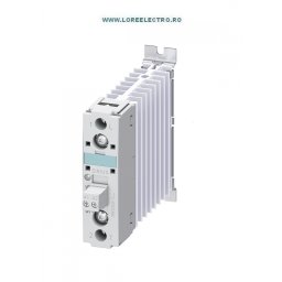 3RF2320-1AA26 CONTACTOR STATIC ELECTRONIC MONOFAZAT 20A, SIEMENS, TENSIUNE DE FORTA 48V .. 600V AC, TENSIUNE DE COMANDA 110V .. 230V AC CU RADIATOR