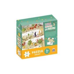 In lumea fructelor si a legumelor cu micul catel de usturoi - Puzzle gigant