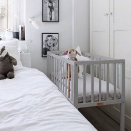 Stardust Crib Patut Mic 90 x 40 cm gri Din Lemn Masiv Woodies