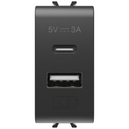 Sursa de alimentare usb tip A+C 3A 1 modul Gewiss Chorus GW12449