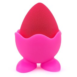 Burete Machiaj Beauty Blender cu Suport, Culoare Fucsia
