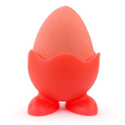 Burete Machiaj Beauty Blender cu Suport, Culoare Rosu Pal