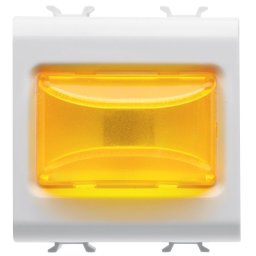 Lampa semnalizare reliefata portocalie 2 module 12V ac/dc / 230V ac Gewiss Chorus GW10634