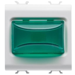 Lampa semnalizare reliefata verde 2 module 12V ac/dc / 230V ac Gewiss Chorus GW10632
