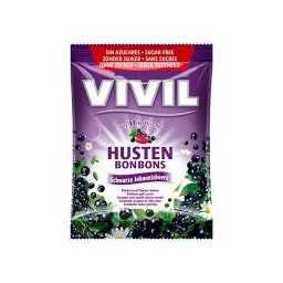 Bomboane cu vitamina c si coacaze negre, fara zahar 60gr VIVIL