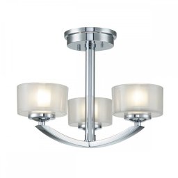Lustra baie Meridian, D:40,6 cm, H: 31,1 cm, 3x3,5W G9 LED, IP44, crom, HK-MERIDIAN-SF-BATH-PC