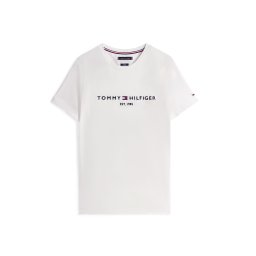 TOMMY HILFIGER Tricou albastru închis / roșu / alb