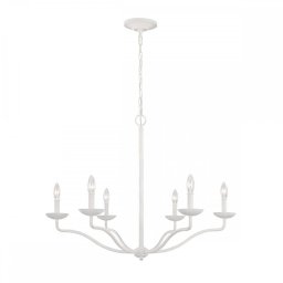 Lustra living Annie, 6xE14, D:82,9 cm, albă, FE-ANNIE6-PSW