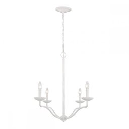 Lustra dormitor Annie, 4xE14, D:61 cm, albă, FE-ANNIE4-PSW