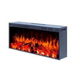 Focar Semineu Electric 3D incorporabil Tasmania, Functie incalzire, 1500W, Telecomanda, 2 trepte de caldura, 367х883x159 mm